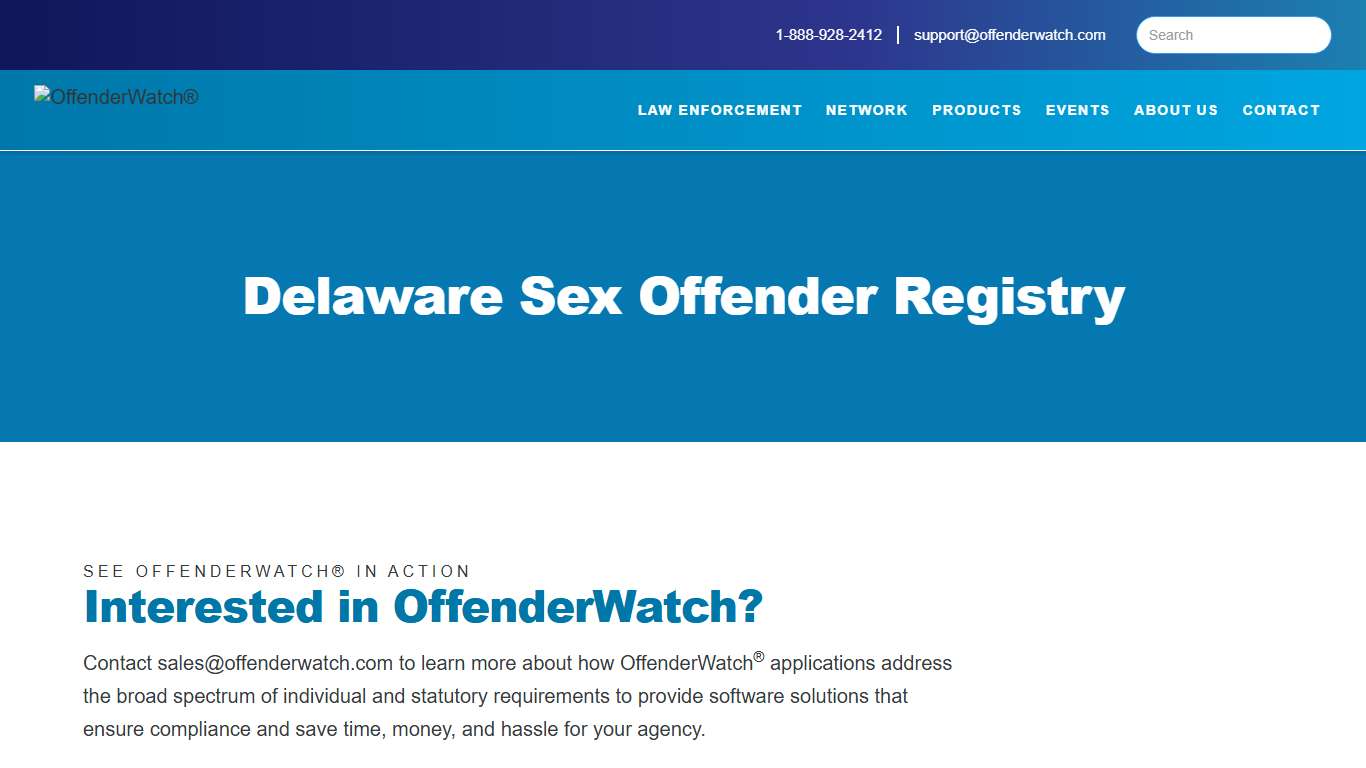 Delaware Sex Offender Registry | OffenderWatch Network